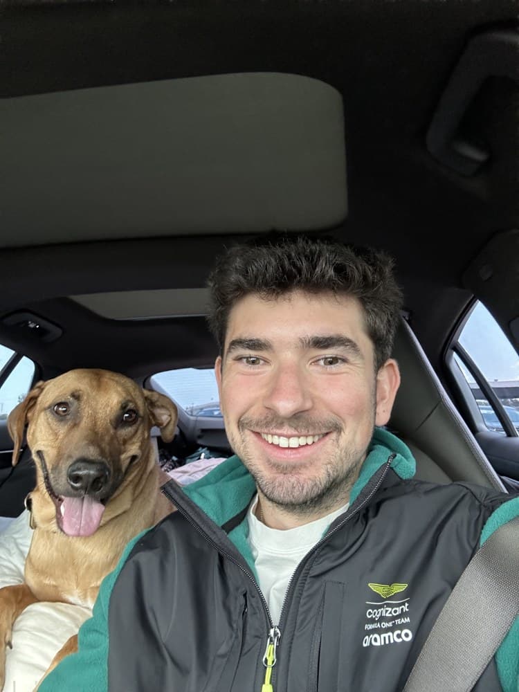 Zach Liem with his dog Tate